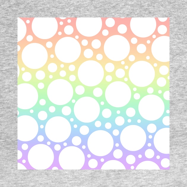 Pastel Rainbow with White Polka Dots by Whoopsidoodle